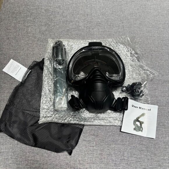 Adult Full Face Snorkel Mask with Detachable Camera Mount and Dry Top Breathing - Picture 2 of 9